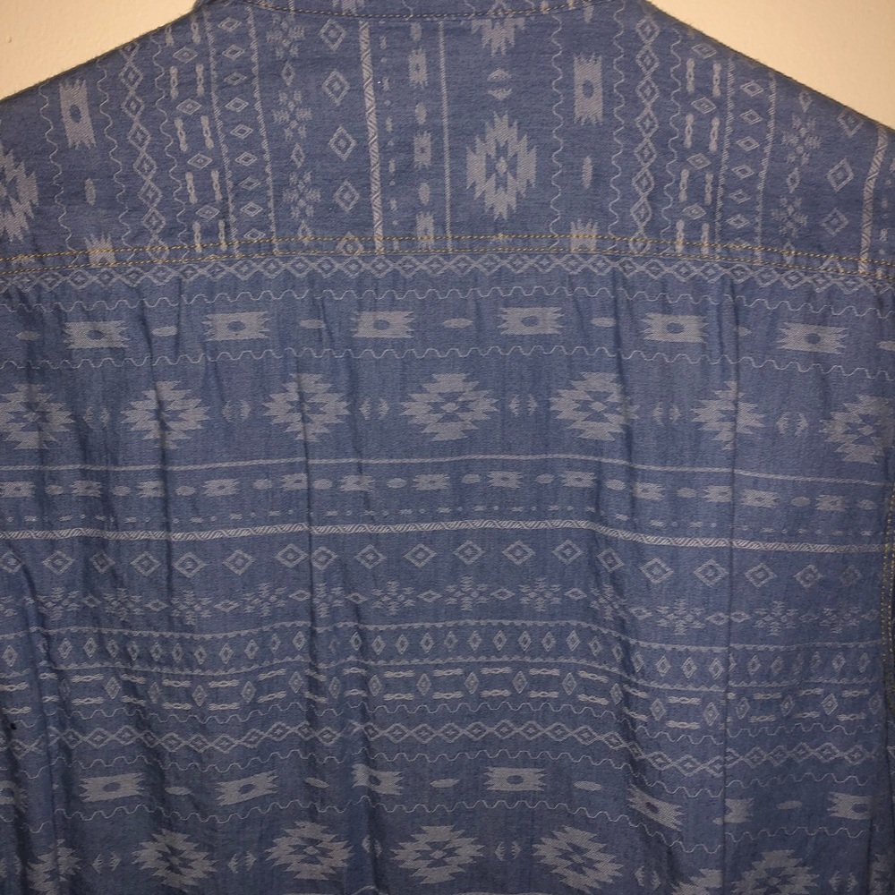 aztec denim button down - Picture 5 of 5